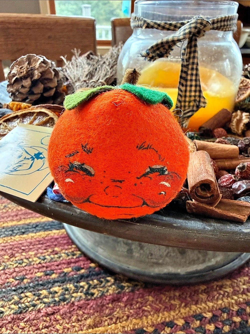 Vintage Annalee 2" Pumpkin for Fall and Halloween or any season